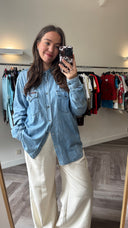 Oversized denim blouse - XL