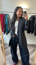 Lio gestreepte blazer - L