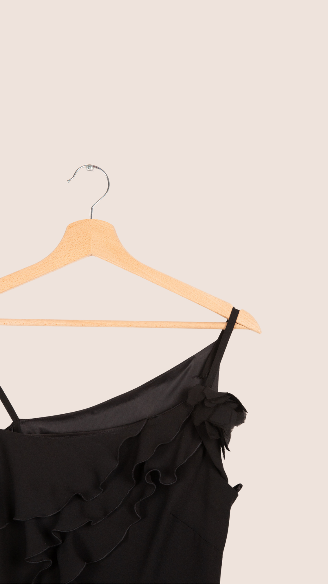 Milu flowy zwarte jurk - S