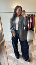 Del silk-blend blazer - L