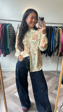 Val geprinte blouse - L