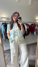 Pastel seashell blouse - M-L