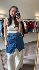 High waist denim short - S