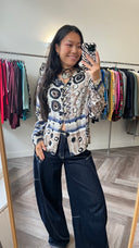 Amaya geprinte blouse - M