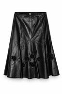 Solène 100% leer rok - M