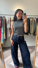 Hana metallic top - S