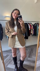 Camel wollen blazer - L
