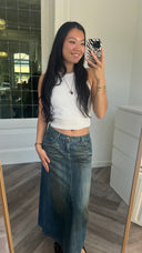 Isobel 100% katoen maxi rok - M