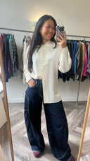Holly geborduurde blouse - M