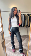 Skye 100% leer broek - S