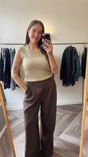 Saga gebreide top - M
