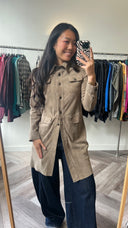 Beate suede jas - XS