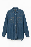 Heleen 100% katoen denim blouse - XXL