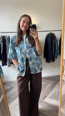 Pia geprinte blouse - L