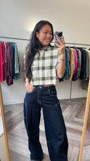 Greer cropped blouse - M