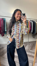 Paola geprinte blouse - S