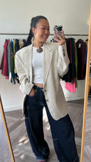 Remi linnen-blend blazer - XL