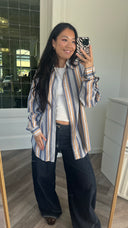 Ella gestreepte blouse - L