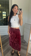 Bren velvet midi rok - S-M