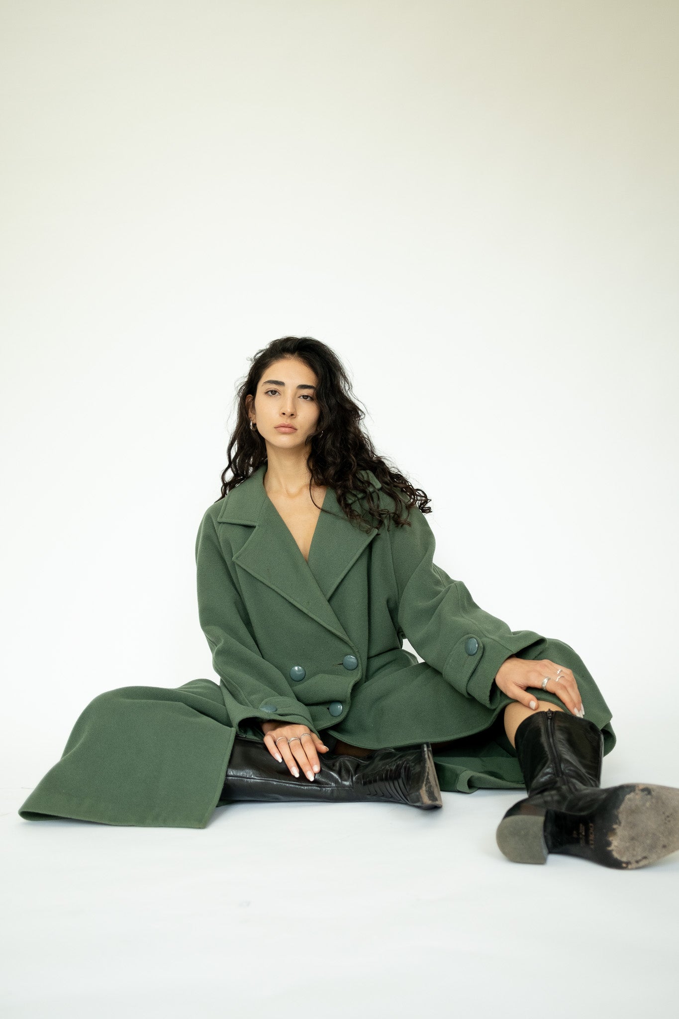 Naima wol+cashmere coat - M