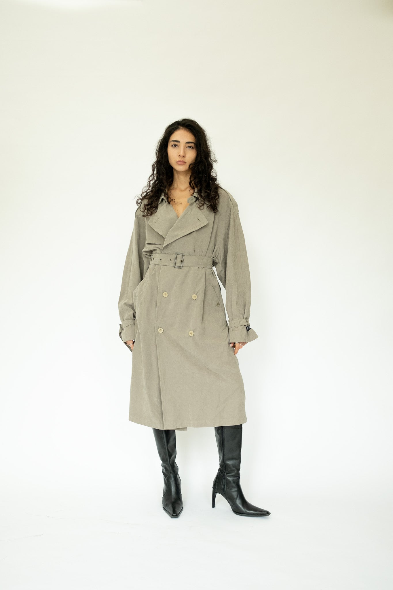 Laris 100% cupro trenchcoat - XL