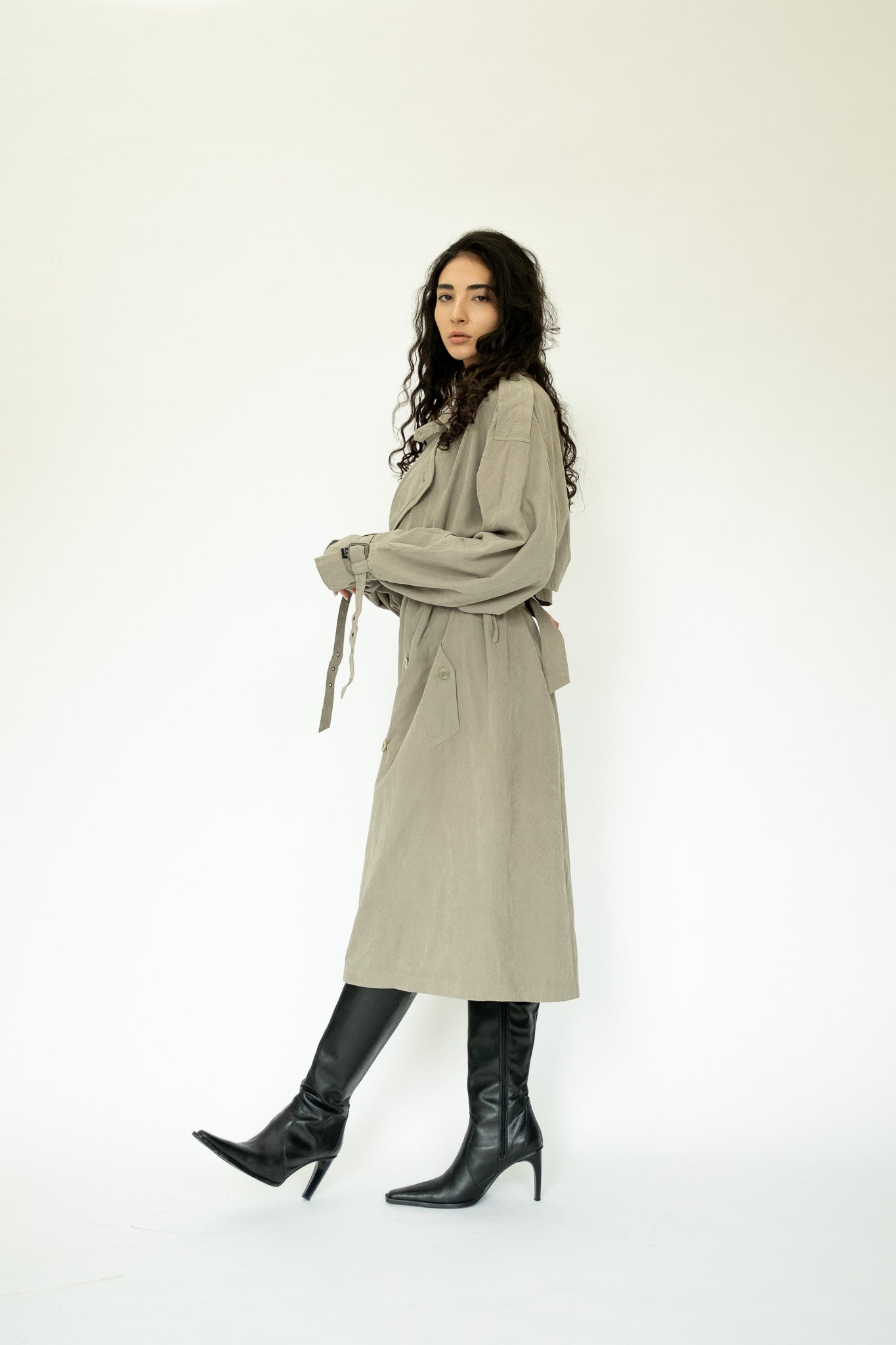 Laris 100% cupro trenchcoat - XL