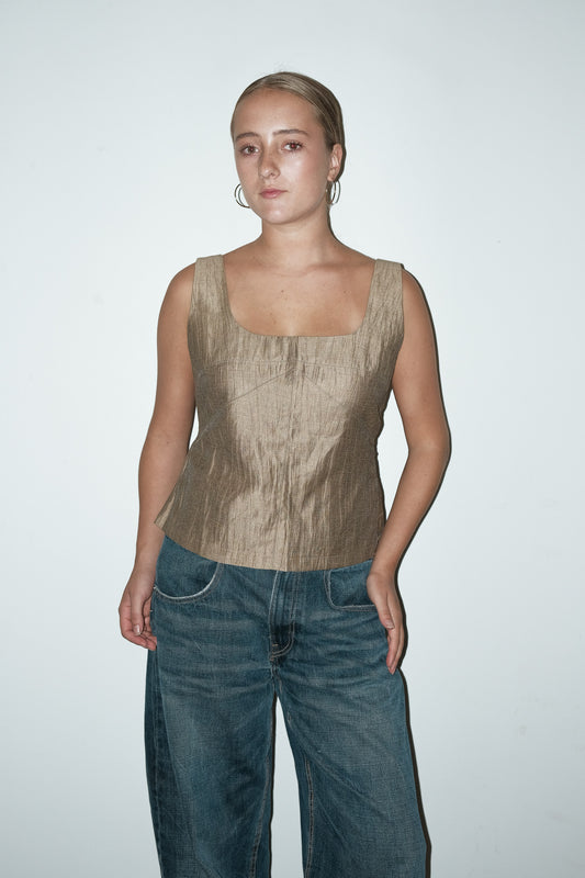 Vinn metallic top - M