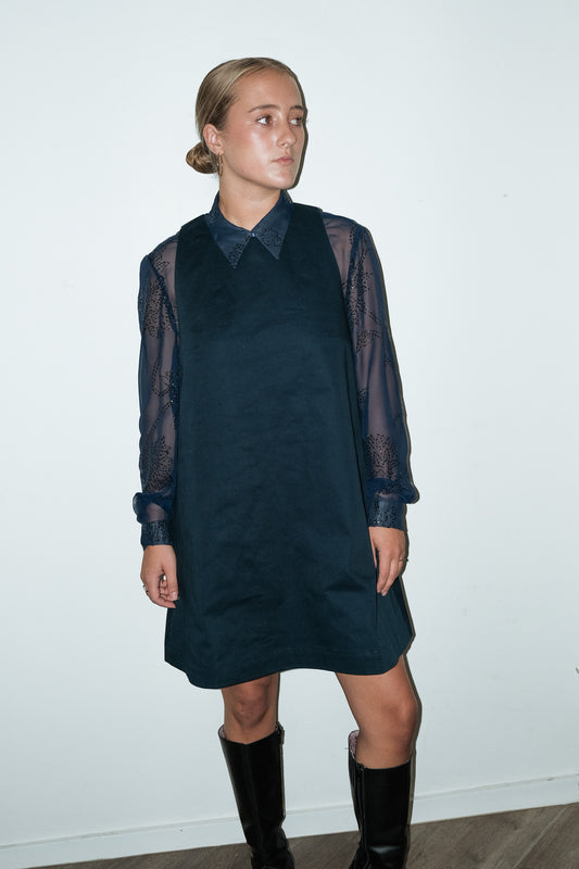 Moon upcycled fabric dress
