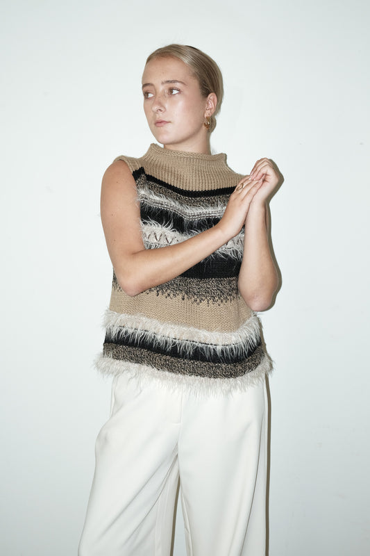 Lita gebreide top - M