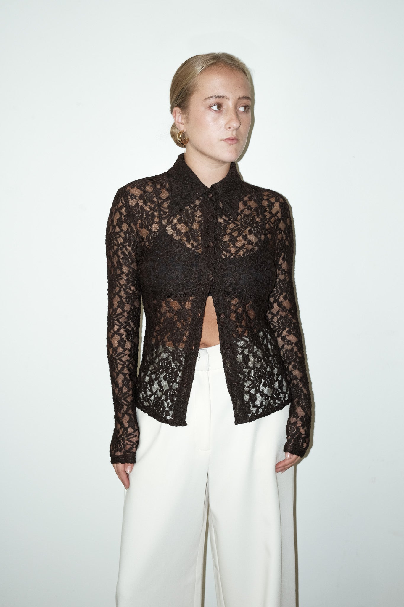 Smoke kanten top - M