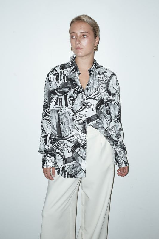 Misja geprinte blouse - L