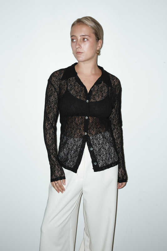 Gina kanten top - S