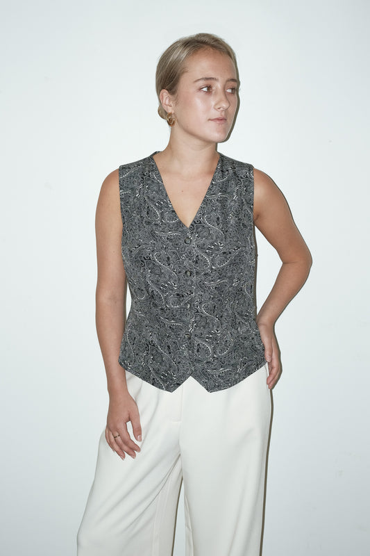 Amaja geprint gilet - S