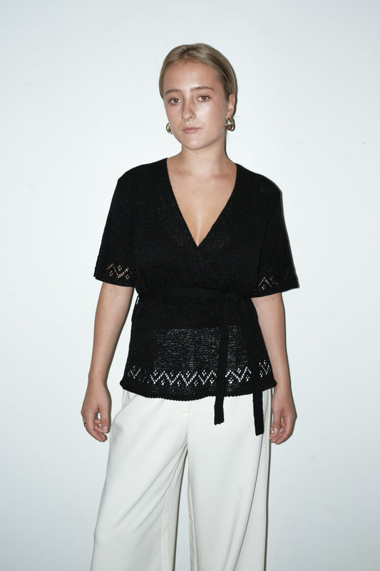 Kaia gebreide top - L