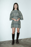 Linde 100% zijde jurk - M