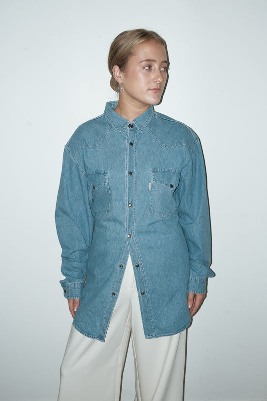 Charlie reworked denim shirt - M