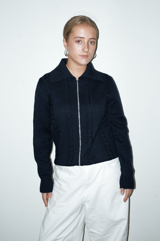 Janne zip-up vest - M