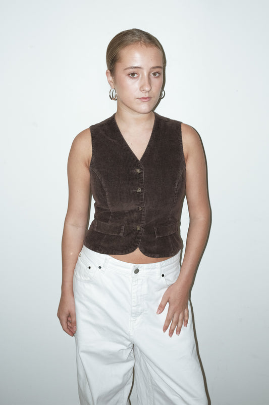 Levi ribbed gilet - S