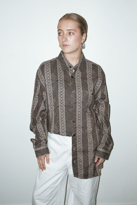 Loom geprinte blouse - L