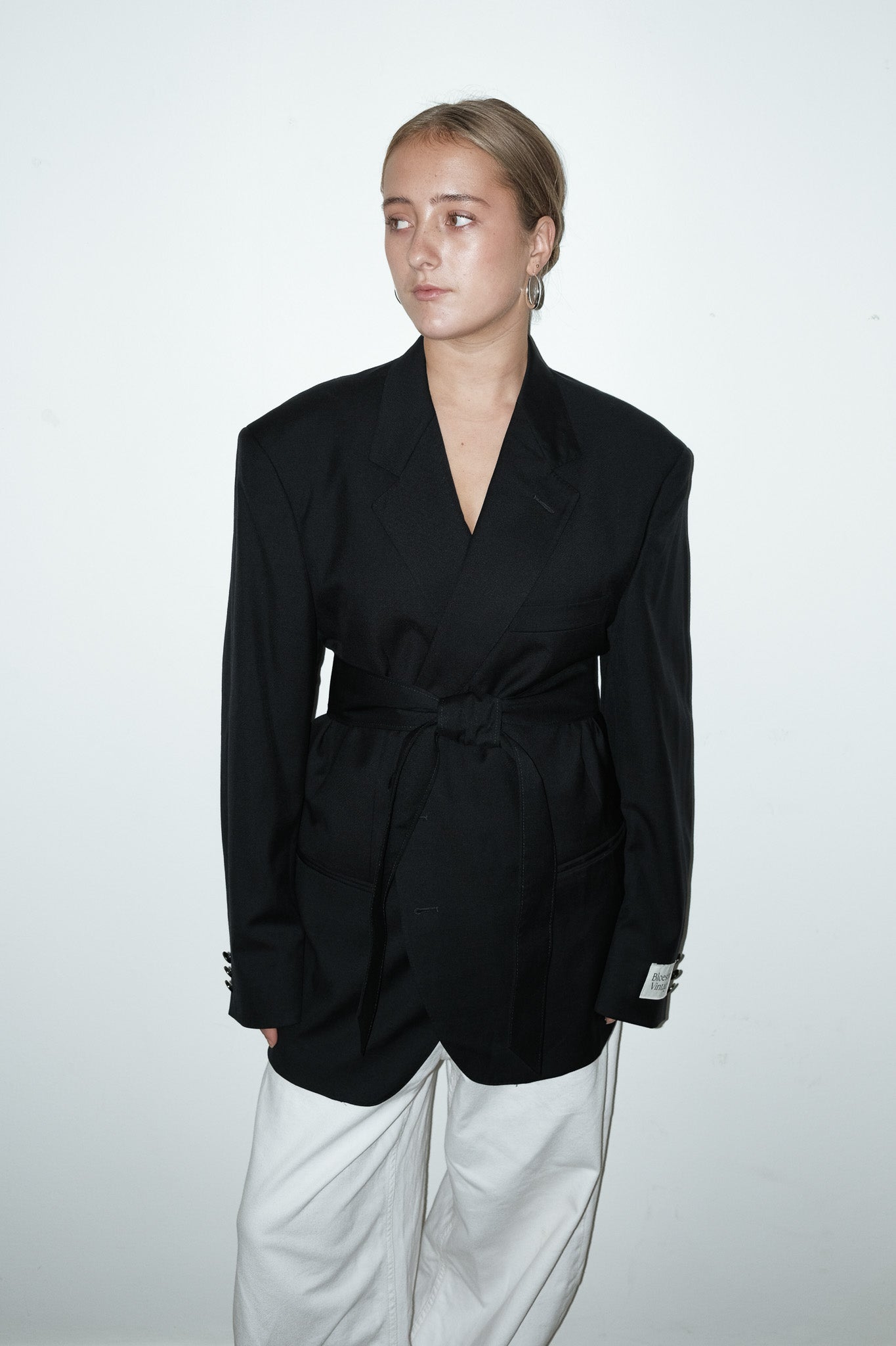 Pearle reworked belted blazer - M