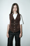 Floria suede gilet - M