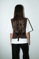 Floria suede gilet - M
