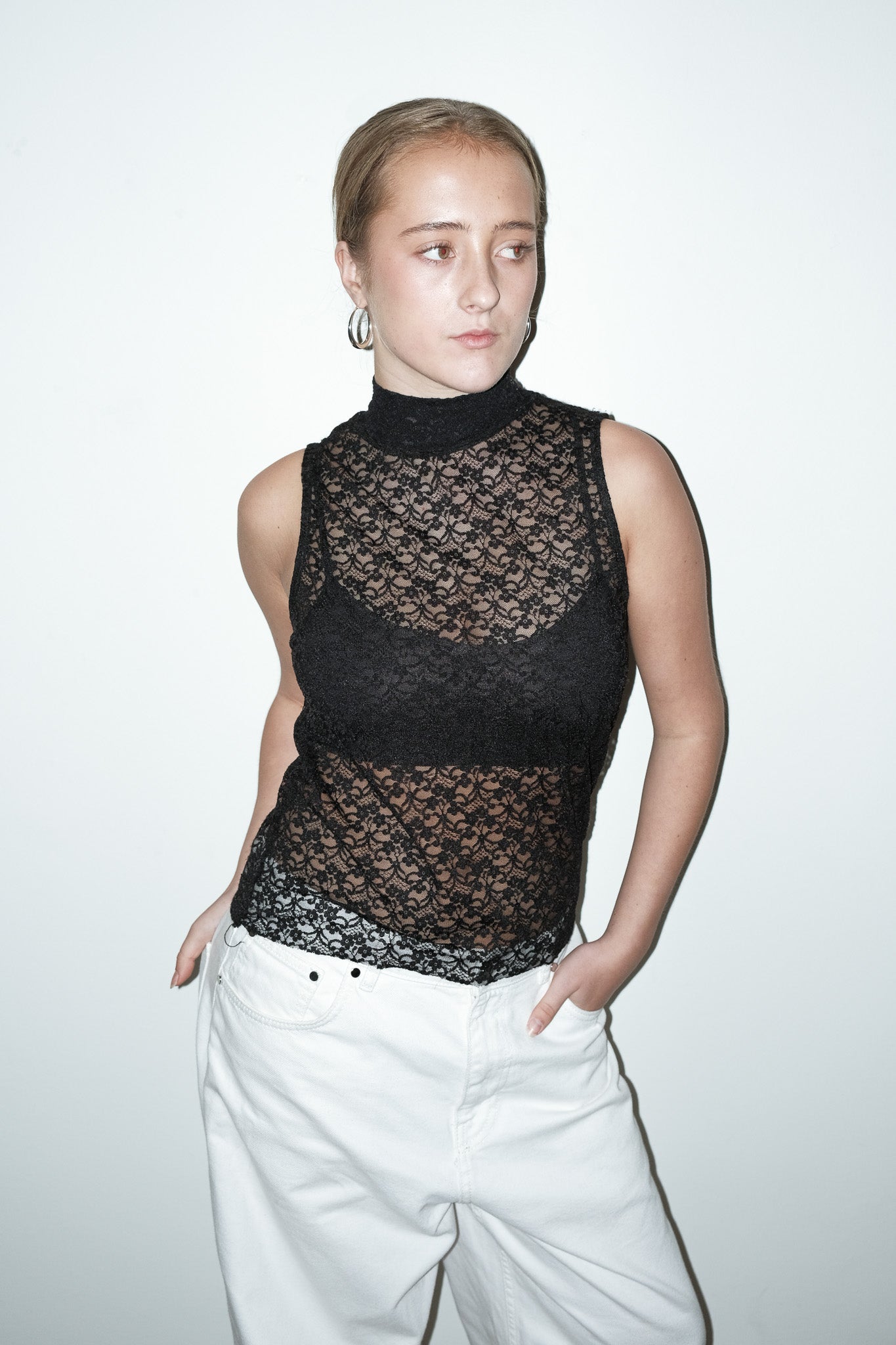 Esthe kanten top - M