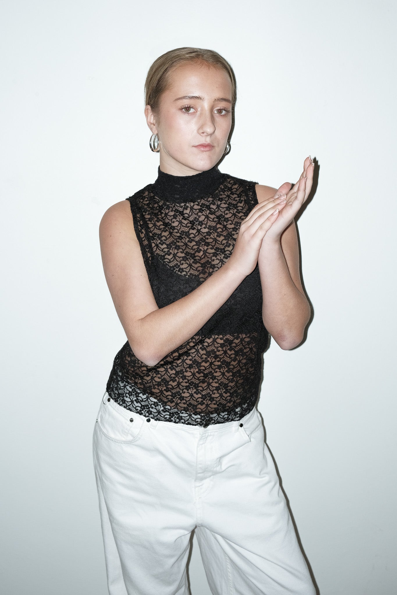 Esthe kanten top - M