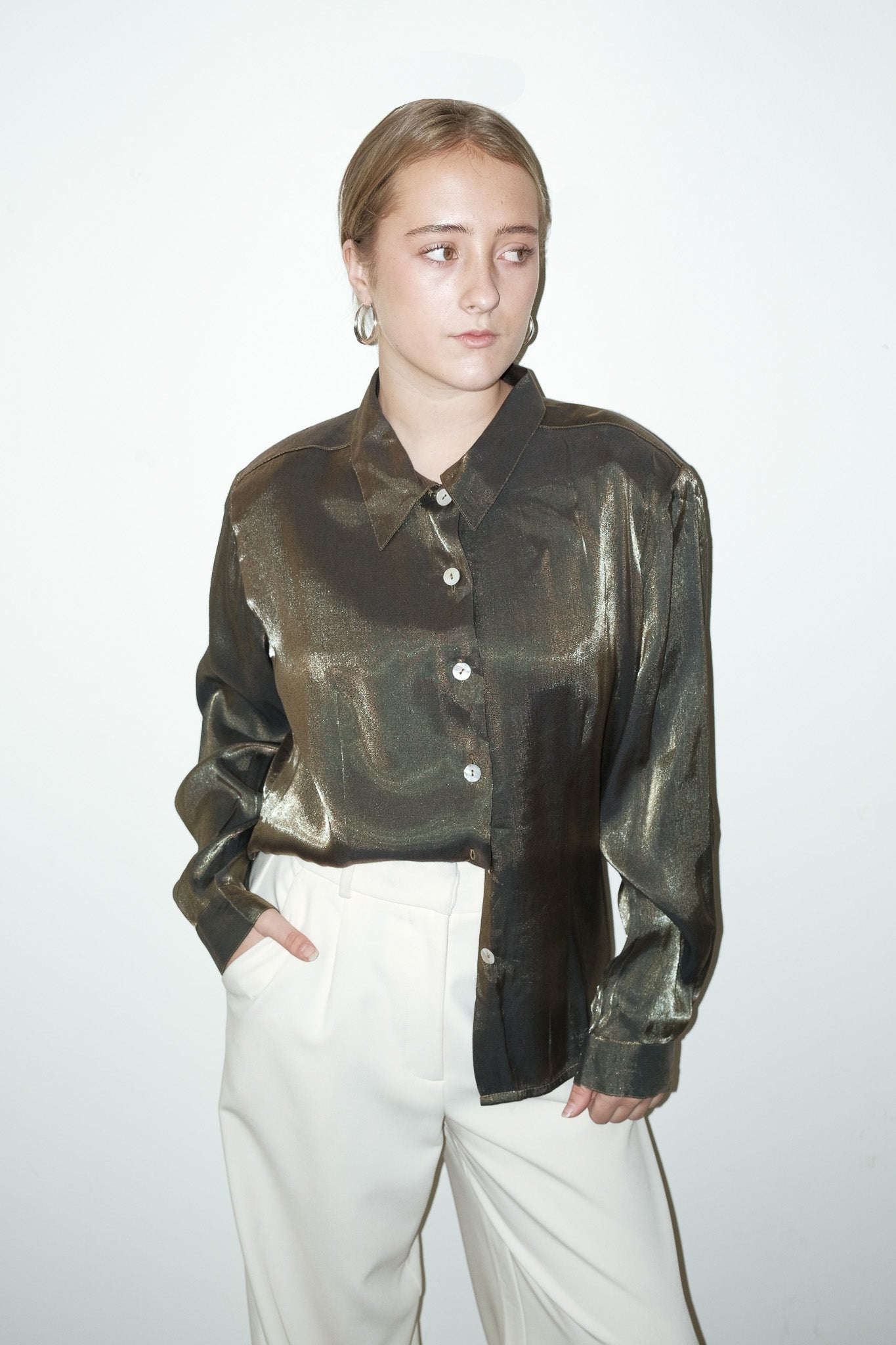 Mala metallic blouse - M