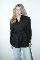 Clara reworked belted blazer - L