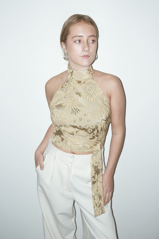 Dolly reworked haltertop - one size