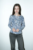 Isby geweven top - M