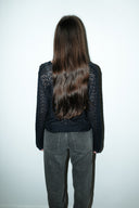 Georgie ajour-gebreide top - L