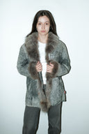 Mile suede+fur jas - M